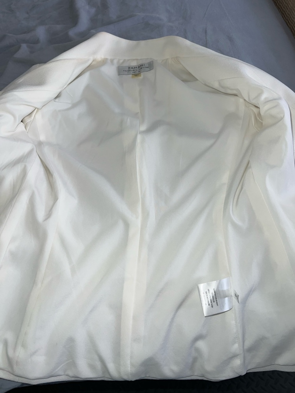 Tahari Ivory Ruffle-Front Blazer - Picture 11 of 11